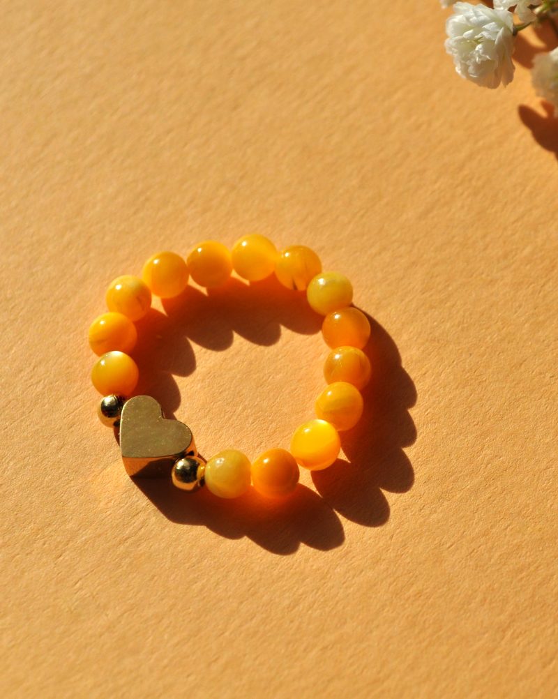 Pierścionek 𝗬𝗲𝗹𝗹𝗼𝘄 𝗵𝗲𝗮𝗿𝘁